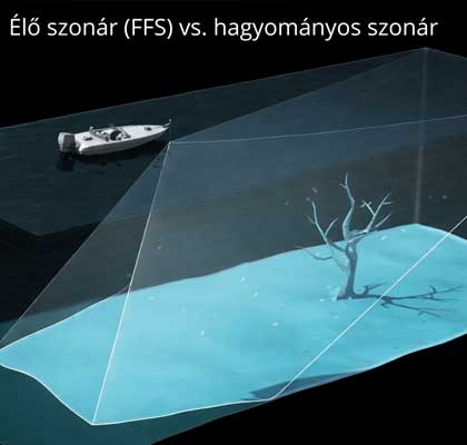 Élő szonár (FFS) vs. hagyományos szonár 